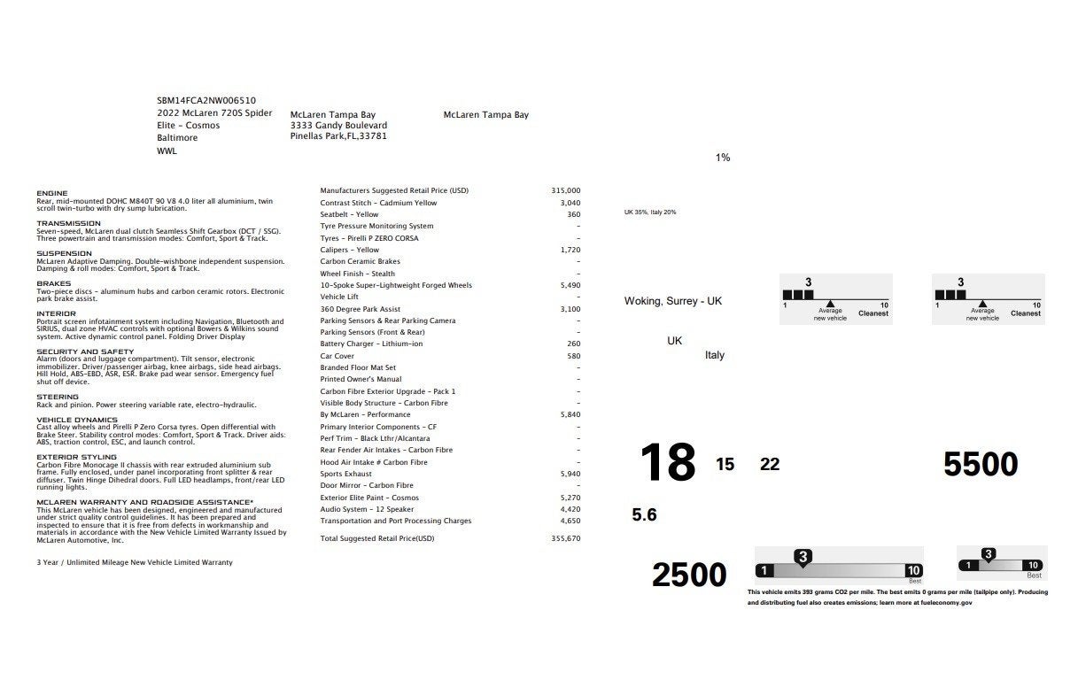 2022 McLaren 720S Spider