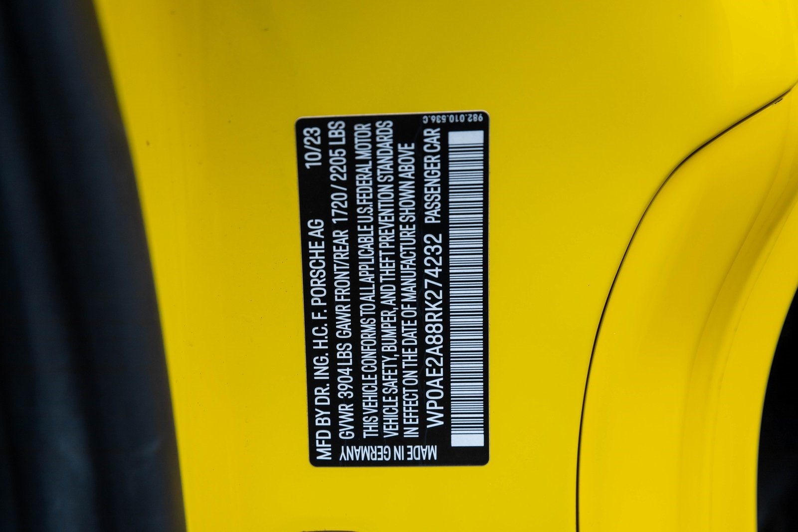 2024 Porsche 718 Cayman GT4 RS